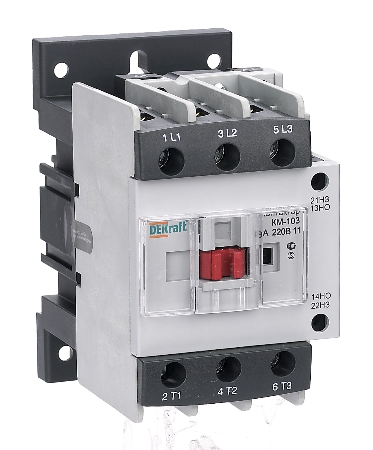 Контактор 65А 220В АС3 1НО+1НЗ КМ-103 DEKraft (1/8) (СТАРЫЙ АРТИКУЛ)
