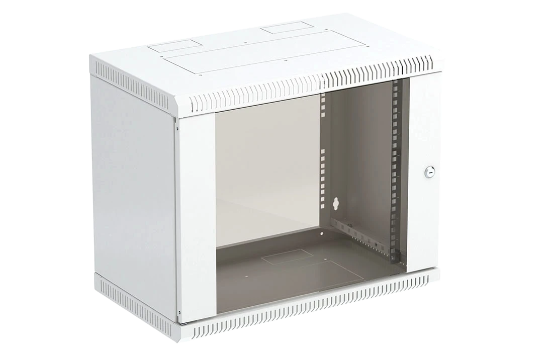 Шкаф телекоммуникационный настенный разборный 19”,12U(600x650), ШТ-НСр-12U-600-650-С дверь стекло ССД
