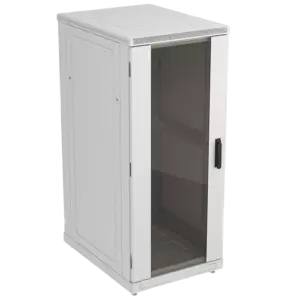 Шкаф телекоммуникационный напольный 19",27U(600x600), ШТ-НП-27U-600-600-С, передняя дверь стекло ССД