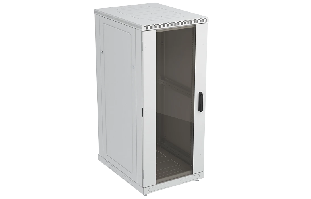 Шкаф телекоммуникационный напольный 19",33U(600x600), ШТ-НП-33U-600-600-С, передняя дверь стекло ССД