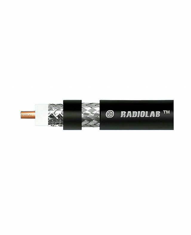 Кабель коаксиальный 8D-FB RADIOLAB Extra Low Loss Base Coax, 50 Ом, (CU, оплетка TC), PE, черный