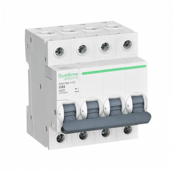 Автоматический выключатель С 63А 4P 4.5kA 400В, City9, Systeme Electric