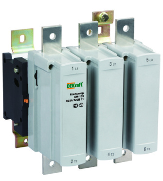 Контактор 630А 220В АС3 КМ-103 DEKraft