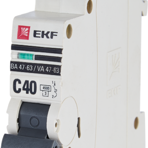 Автоматический выключатель EKF ВА47-63 1P C40 A 4.5 кА