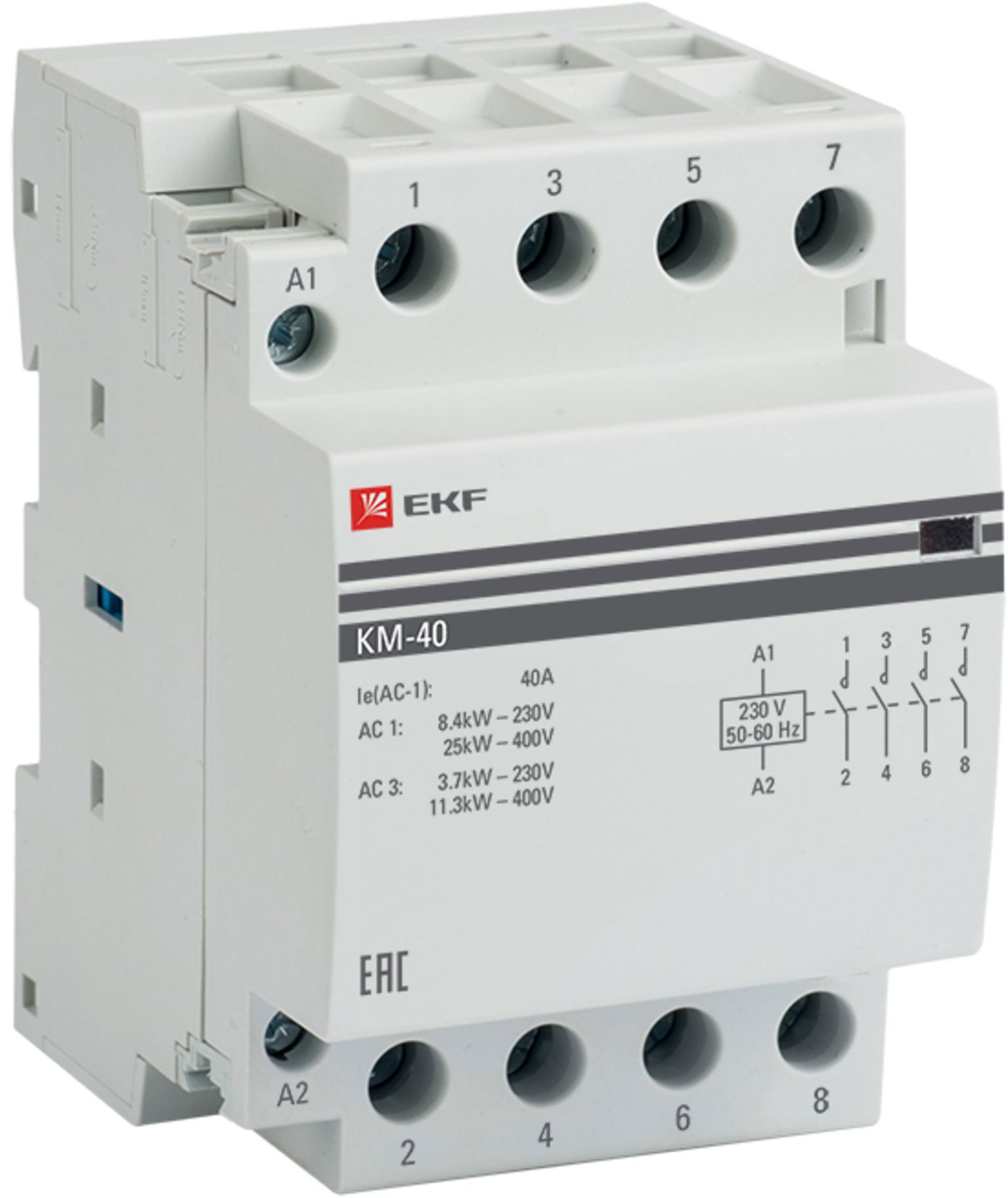 Контактор EKF КМ 4NО 40 А 230-400 В