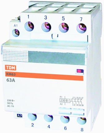Контактор модульный КМ63/4-40 4НО TDM