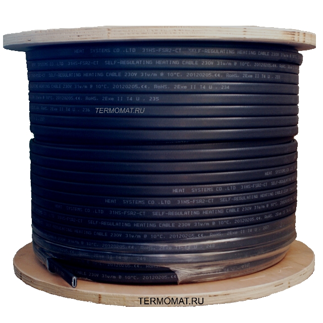 Саморегулирующийся кабель SRL30-2CR (экранированный) (200м)