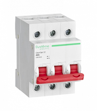 Выключатель нагрузки 3P 40А 400В, City9, Systeme Electric