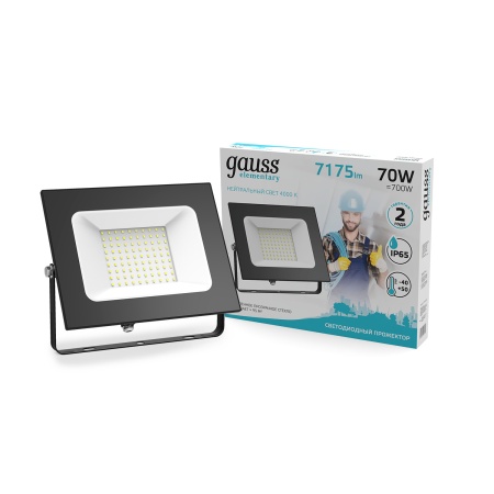 Прожектор светодиодный 70W 6295lm IP65 4000К 1/16 Gauss Elementary